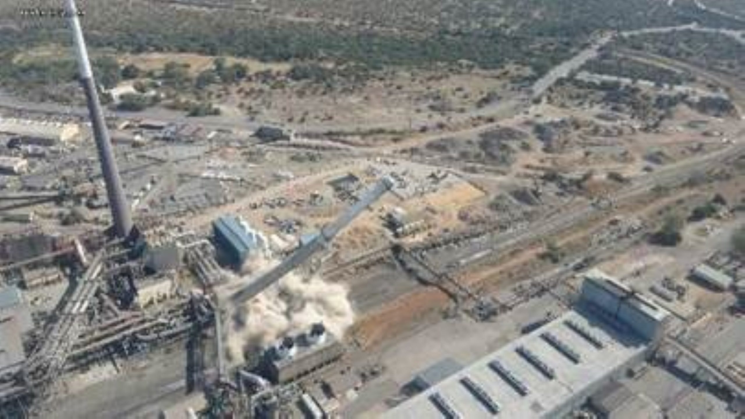 107-METRE CONVERTER STACK AT DEMOLISHED AT PALABORA MINE 107-METRE CONVERTER STACK AT DEMOLISHED AT PALABORA MINE